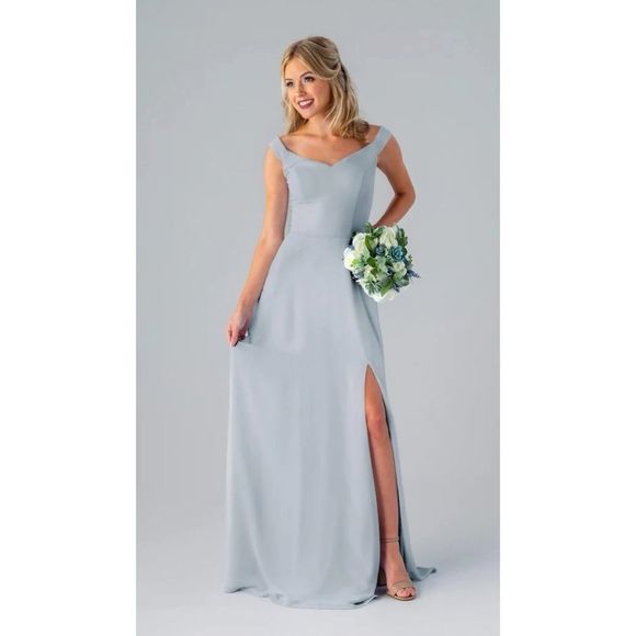 Kennedy Blue Haley Bridesmaid Dress Fog - Picture 1 of 10